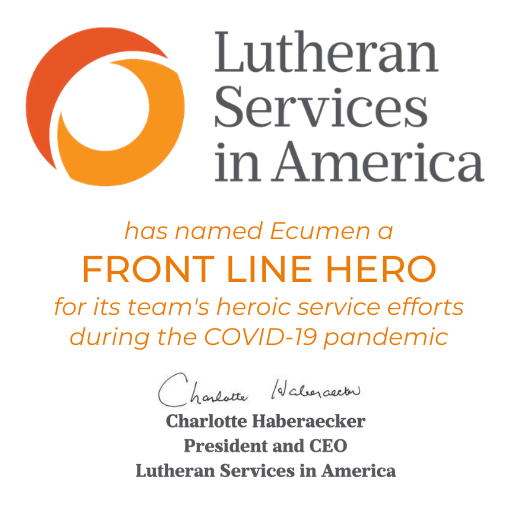 Front Line Hero Awarded to Ecumen by Lutheran Services in America