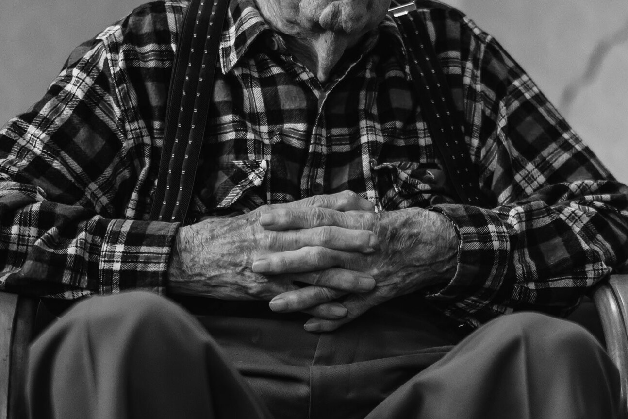Elderly man's hands