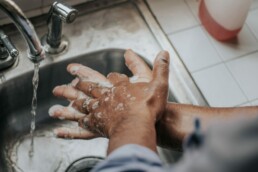 washing hands