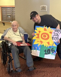 Floyd Skinner 106 years old birthday