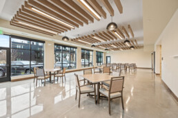 community room with chairs and dining